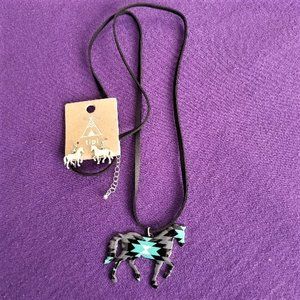 Horse Necklace & Earrings Set NWT